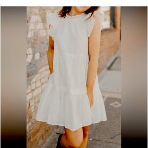 Olivaceous eyelet dress NWT